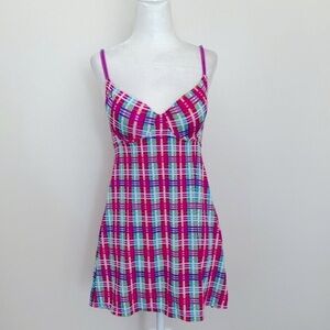 Vintage Y2K Victoria’s Secret multi color plaid slip